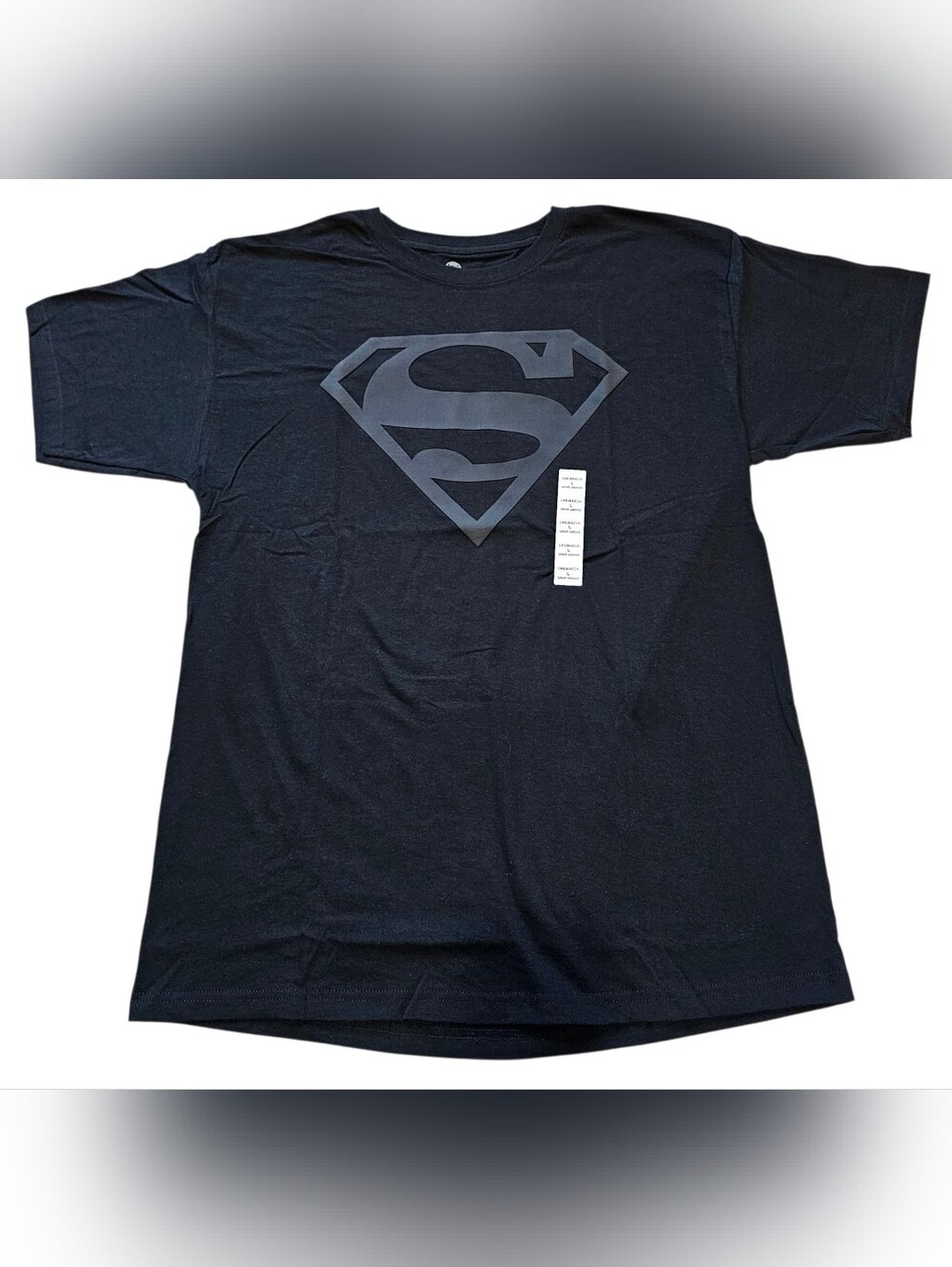Superman Black Men's Graphic Tee - Size Large, New